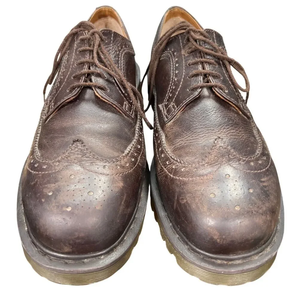 Dr. Marten’s Unisex Brown Leather Brogue Wingtip Oxfords Size M 10 W 11